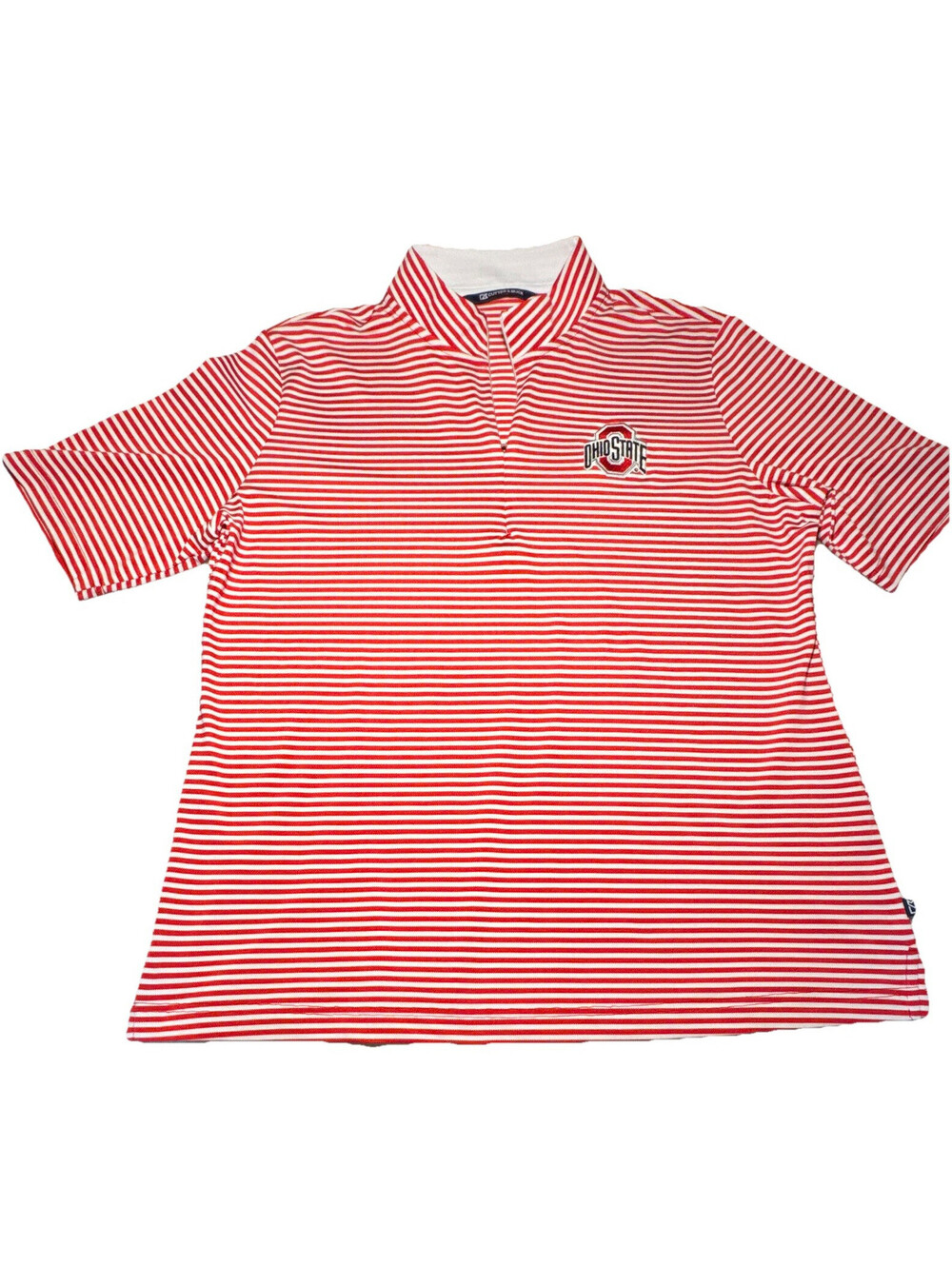 Cutter & Buck Ohio State Buckeyes Red/White Striped Polo Shirt Boys